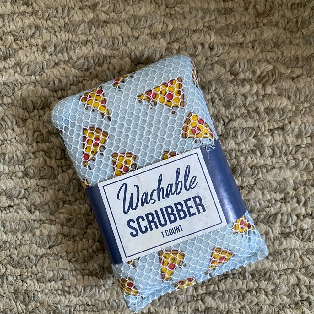 Pizza Pattern Washable Scrubber NEW